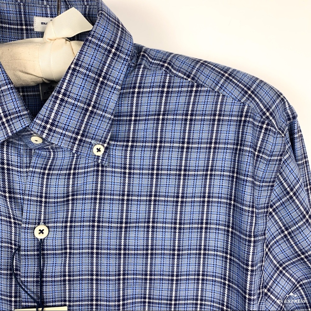 Peter Millar Cotton Cashmere Plaid Button Up